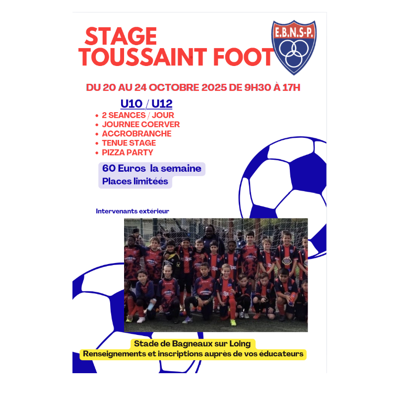 Stage Toussaint !!