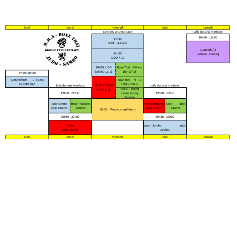 Planning d'entraînement